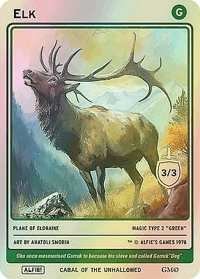 Elk MTG token 3/3