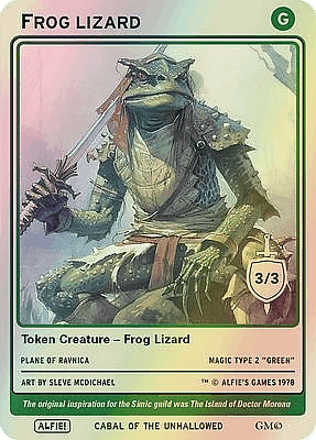 Frog Lizard MTG token 3/3