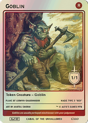 Goblin MTG token 1/1 (v.2)