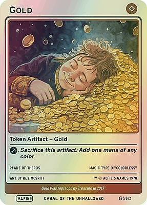 Gold MTG token