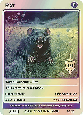 Rat MTG token 1/1 (v.2)