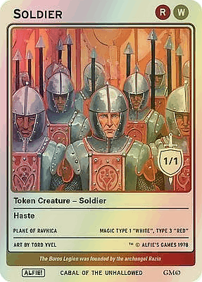 Soldier MTG token 1/1 (v.4)
