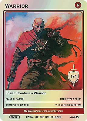 Warrior MTG token 1/1 (v.3)