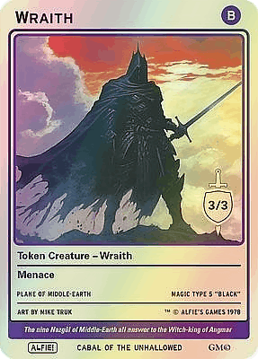 Wraith MTG token 3/3