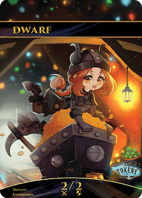Dwarf MTG token 2/2