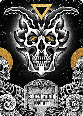 Black mana MTG token