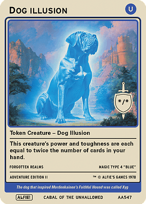Dog Illusion MTG token */*