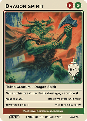 Dragon Spirit MTG token 5/4