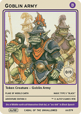 Goblin Army MTG token 0/0