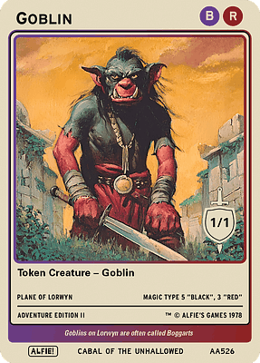 Goblin MTG token 1/1 (v.3)