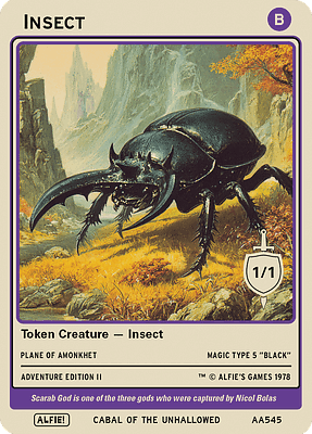 Insect MTG token 1/1 (v.8)