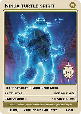 Ninja Turtle Spirit MTG token 1/1