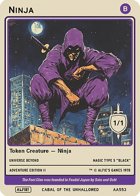 Ninja MTG token 1/1 (v.2)