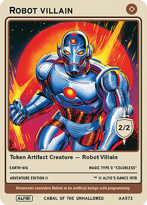 Robot Villain MTG token 2/2
