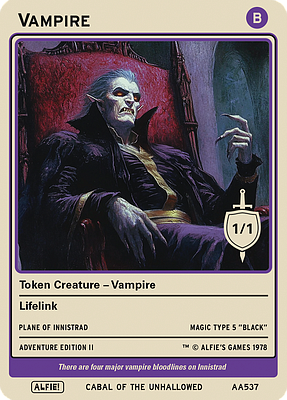 Vampire MTG token 1/1 (v.4)