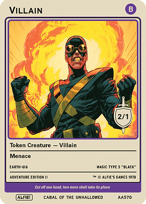 Villain MTG token 2/1