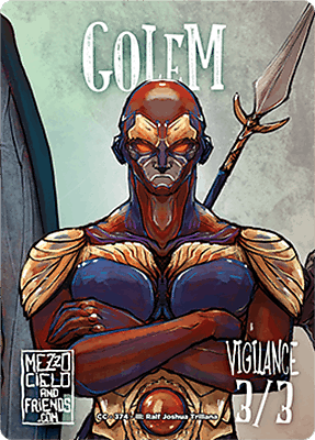 Golem MTG token 3/3 (v.3)