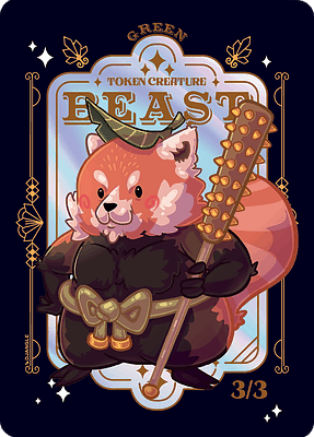 Beast MTG token 3/3