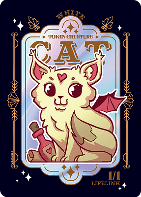 Cat MTG token 1/1
