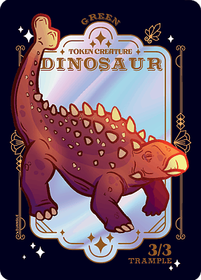 Dinosaur MTG token 3/3