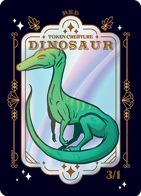 Dinosaur MTG token 3/1
