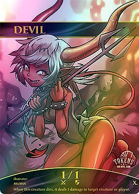 Devil MTG token 1/1