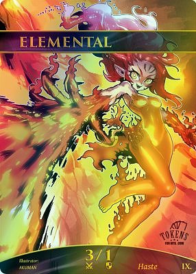 Elemental MTG token 3/1