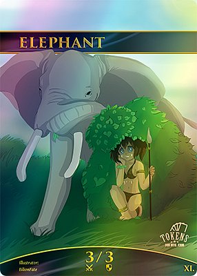 Elephant MTG token 3/3