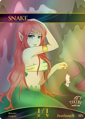 Snake MTG token 1/1 (v.2)