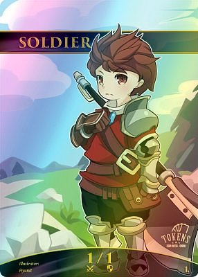 Soldier MTG token 1/1 (v.3)
