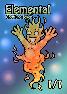 Elemental MTG token 1/1