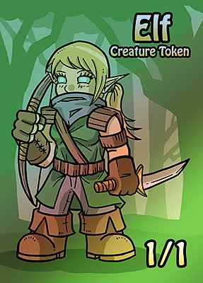 Elf MTG token 1/1