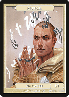 Monk MTG token 1/1