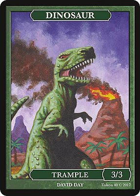 Dinosaur MTG token 3/3