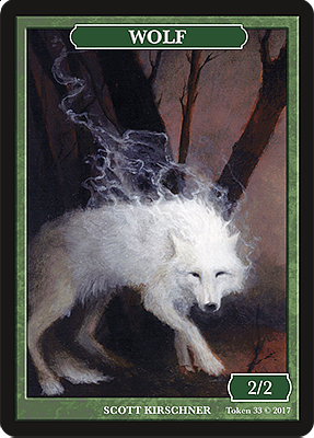 Wolf MTG token 2/2