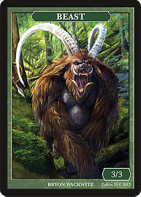 Beast MTG token 3/3