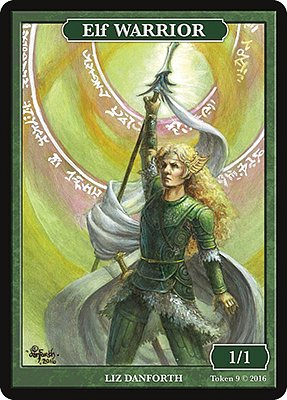 Elf Warrior MTG token 1/1