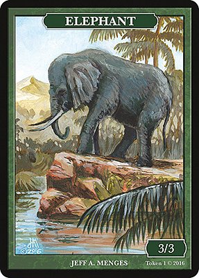 Elephant MTG token 3/3