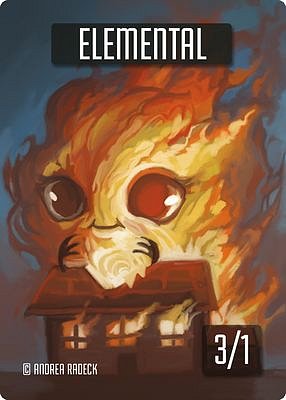 Elemental MTG token 3/1