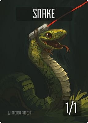 Snake MTG token 1/1