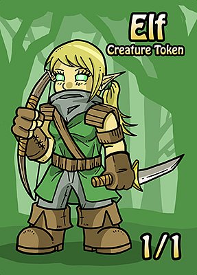 Elf MTG token 1/1