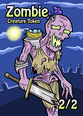 Zombie MTG token 2/2