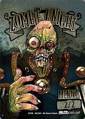 Zombie Knight MTG token 2/2