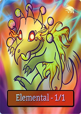 Elemental MTG token 1/1