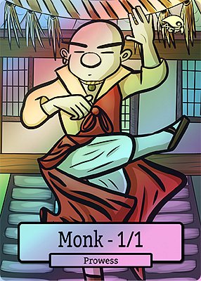 Monk MTG token 1/1
