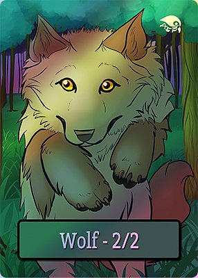 Wolf MTG token 2/2