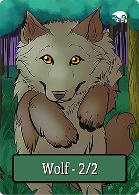 Wolf MTG token 2/2