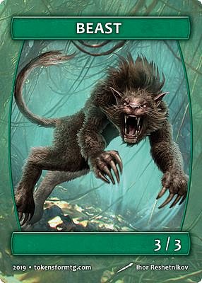 Beast MTG token 3/3