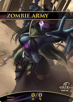 Zombie Army MTG token 0/0