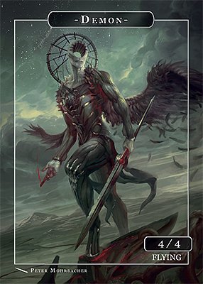 Demon MTG token 4/4